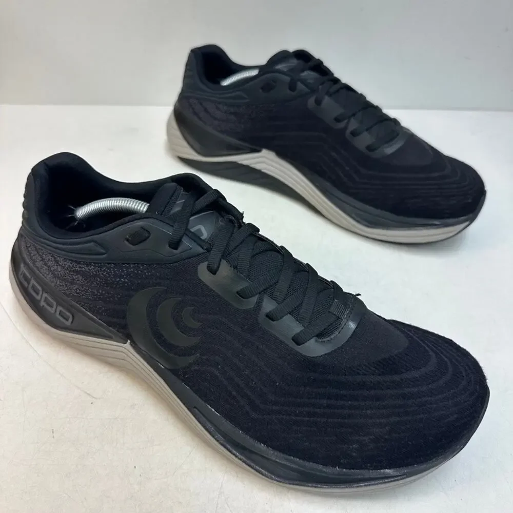 VERY GOOD Topo Men's Ultrafly 5 Running Walking Sneaker Black Charcoal Gray 12.5